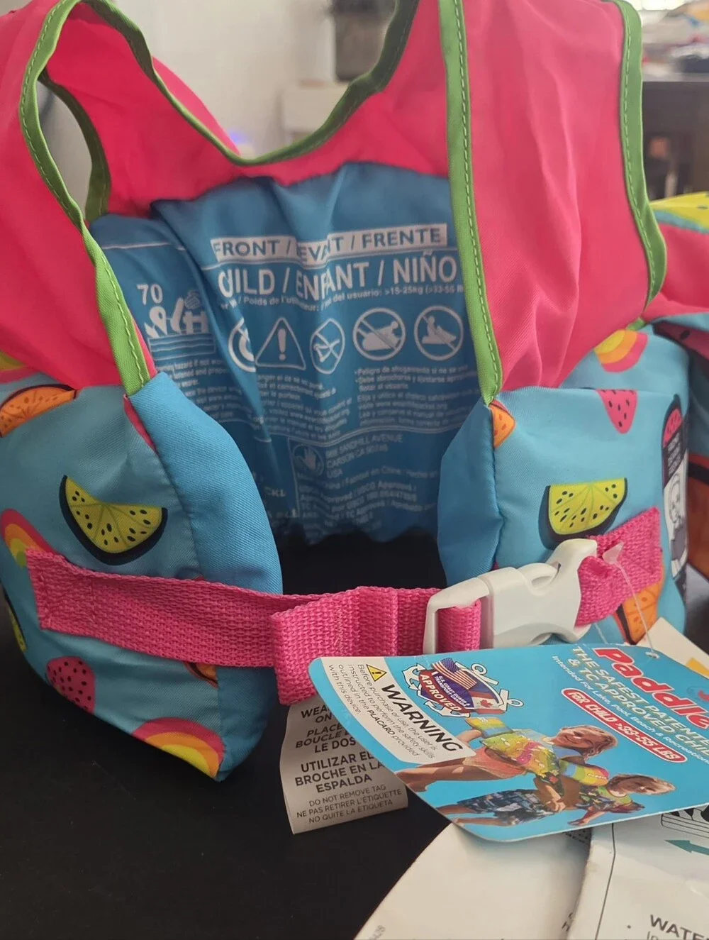 Body Glove Kids Paddle Pals Print Life Jacket 33–55 lbs NWT Coast Guard Approved